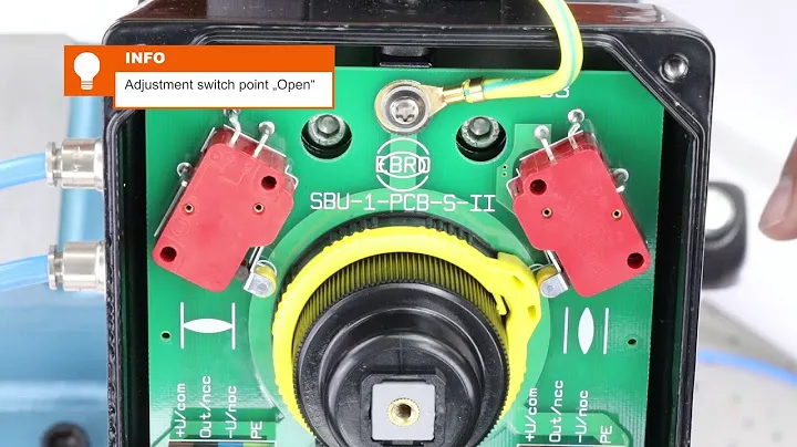 Adjustment of the mechanical limit switches in SBU