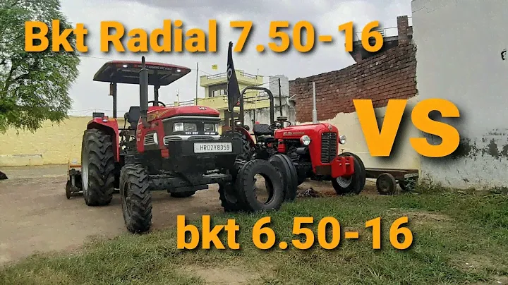 Tractor front tyre bkt radial 7.50-16 vs goodyear 3 rib 7.50-16 vs bkt commander 6.50-16