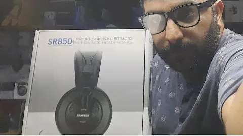 Samson Sr850 Semi Open Studio Monitor Headphones Box Overview