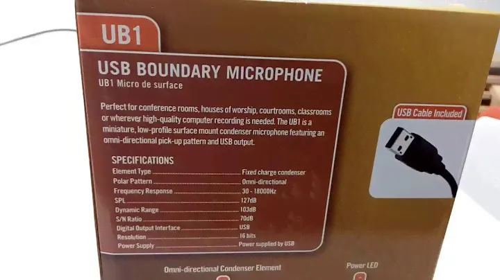 Samson UB1 Boundary Microphone unboxing
