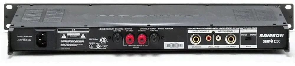 Samson Servo 120a студийный усилитель мощности, 2х60 Вт-0