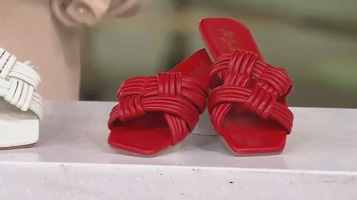 Matisse Leather Knotted Slide Sandals - Samson on QVC