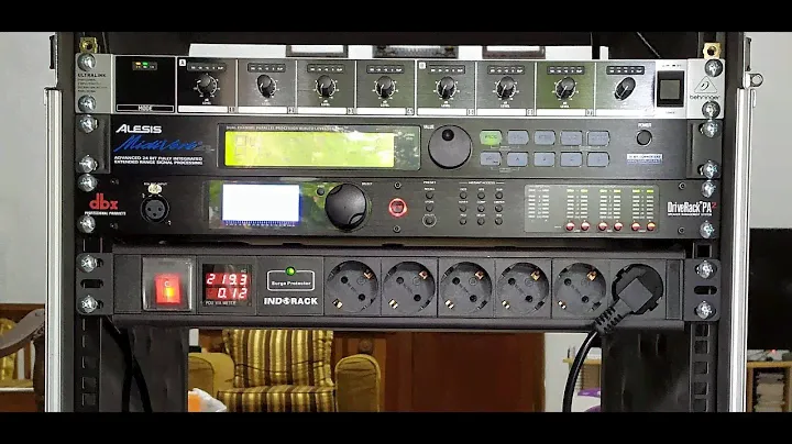 Amplifier RDW Tarra 15.4, Samson SXD7000, DBX PA2, Midiverb 4, Behringer DS2800