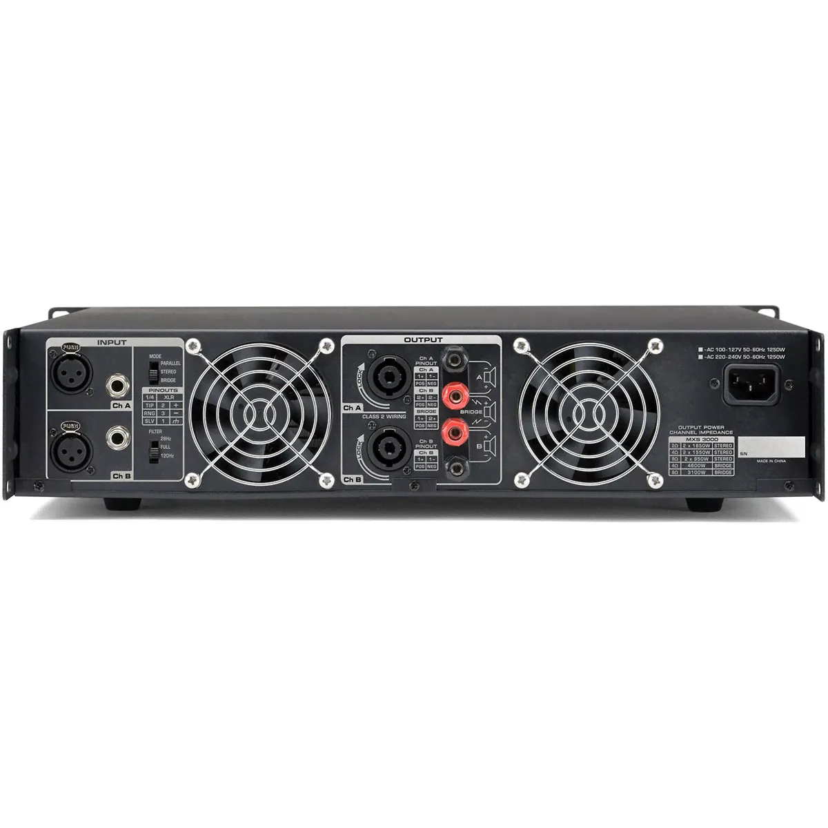 Samson MXS 3000 Усилитель мощности, 2х1550 Вт.-0