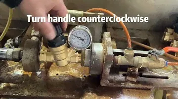 How to adjust RV water regulator pressure valve.