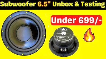 6.5 Inch Subwoofer 🔥 Unboxing & Sound Testing || BIA Acoustics 55w || By TAH Electronics.