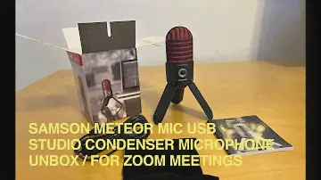 Samson Meteor Mic USB Studio Condenser Microphone Unbox - for zoom and large meeting on a table