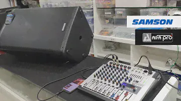 SAMSON RSX115a Active speaker and AifaPro MIX8FX Mixing console Soundcheck.