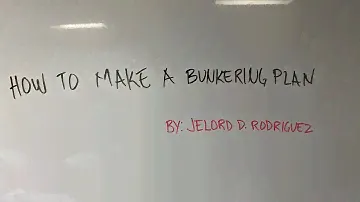 How to make BUNKERING PLAN onboard