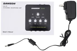 SAMSON QH4 4-Channel Studio/Podcast Monitoring Headphone Amplifier Amp