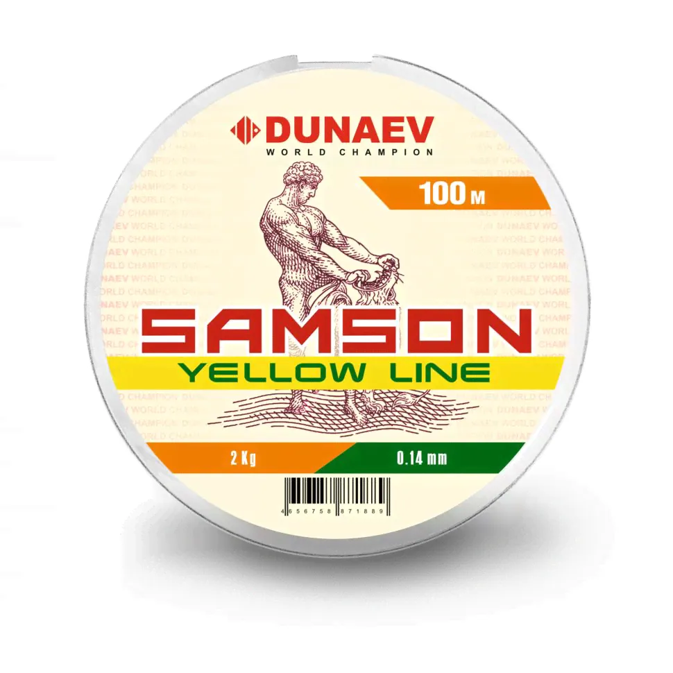 Леска Dunaev Samson Yellow 0.14мм (0,5 кг) 100м-0