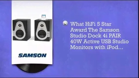 Samson Studio Dock 4i Active USB Studio Monitors with iPod Dock - Pair - DJkit.com